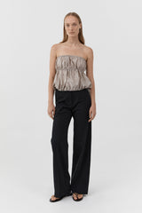 Cummerbund Carter Trouser - Black - BLVD