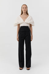 Cummerbund Carter Trouser - Black - BLVD