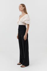 Cummerbund Carter Trouser - Black - BLVD