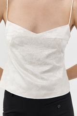 Silk Wool Jacquard Cami - Talco