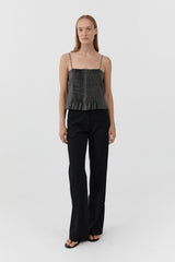 Cummerbund Carter Trouser - Black - BLVD