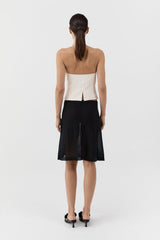 Raw Silk Minimal Bodice - Cloud Cream