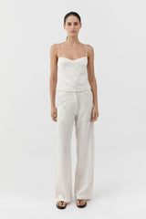 Silk Wool Jacquard Cami - Talco