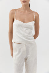 Silk Wool Jacquard Minimal Pants - Talco