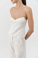 Silk Wool Jacquard Cami - Talco