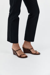Petit Belt Detail Wedge 70 - Pecan - BLVD