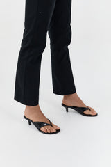 Everyday Thong Heel 50 - Croc Embossed Black