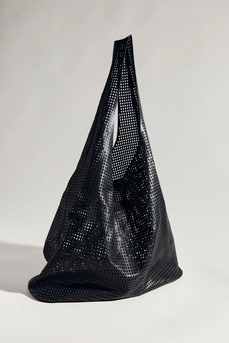 Perforated Soft Tote - Black
