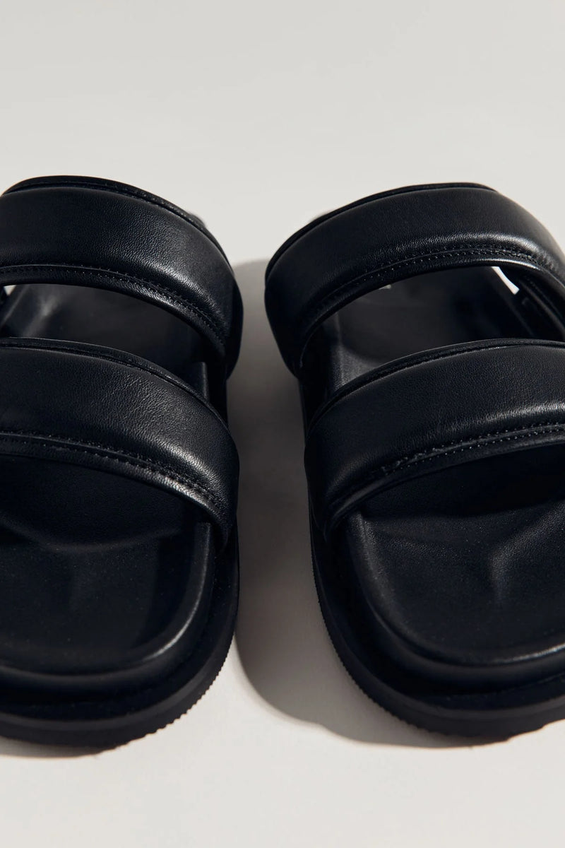 Quilted Leather Leather Slides Black Burberry Quilted Leather
