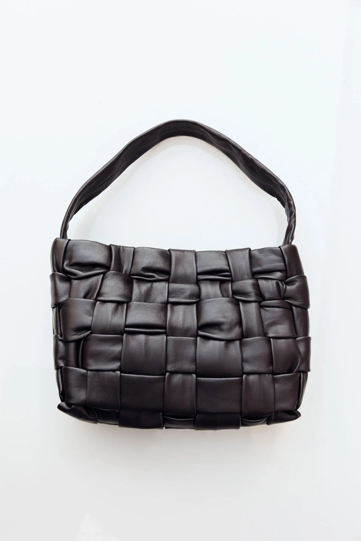 Textured Mini Woven Tote - Chocolate – BLVD