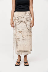 Silk Wrap Tie Skirt - Atlas