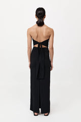 Strapless Tie Back Dress - Black