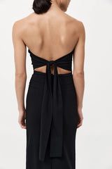 Strapless Tie Back Dress - Black