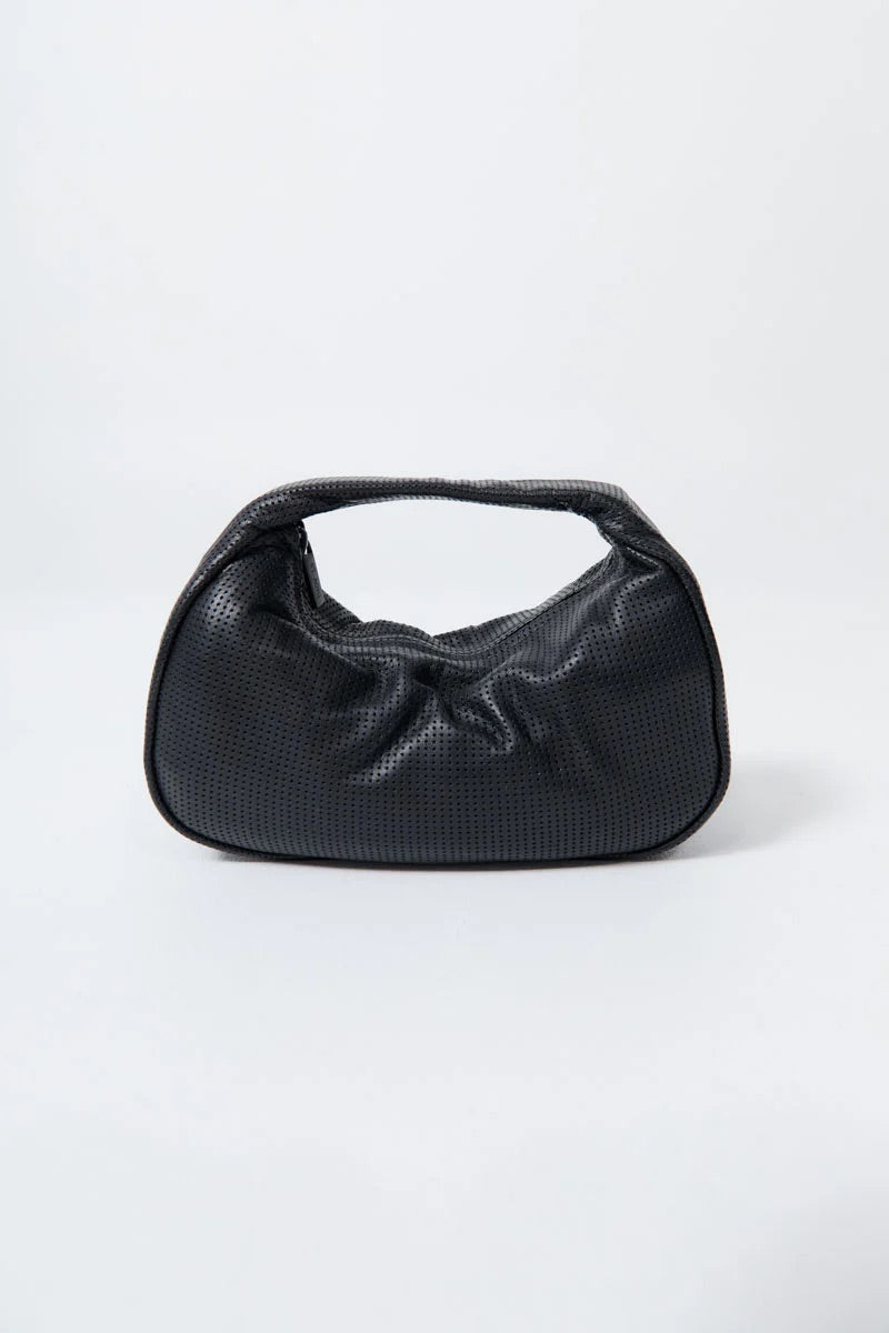 Perforated Mini Bon Bon Bag - Black