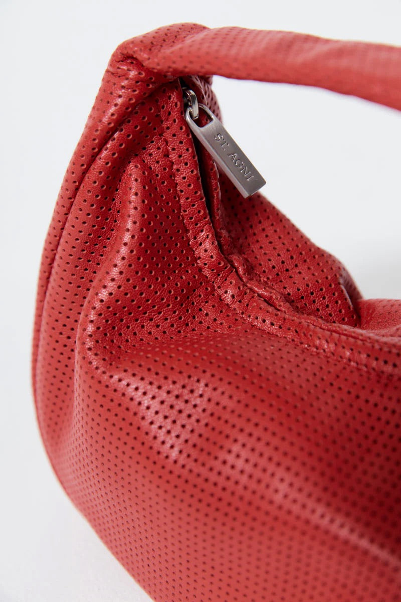 Perforated Mini Bon Bon Bag - Red