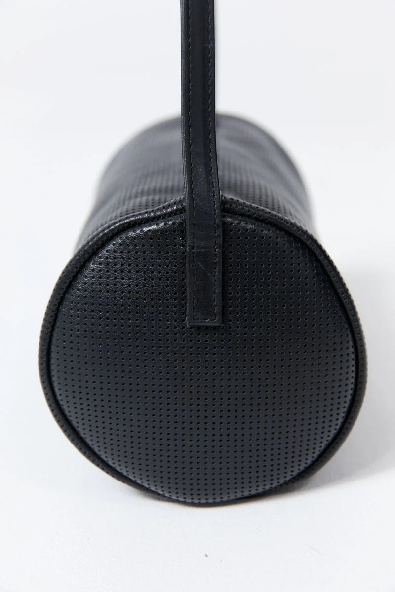 Perforated Connolo Shoulder Bag - Black