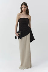 Laia Bustier Maxi Dress - Black Multi - BLVD