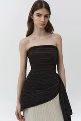 Laia Bustier Maxi Dress - Black Multi - BLVD