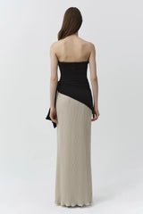 Laia Bustier Maxi Dress - Black Multi - BLVD
