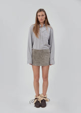 Date Skirt - Smoke Suede