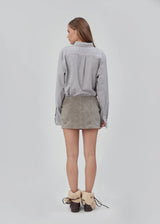 Date Skirt - Smoke Suede