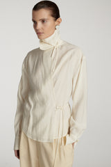 Aside Wrap Top - Butter
