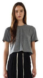 May Crop Tee - Heather Grey