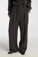 Waist String Parachute Trousers - Genache - BLVD