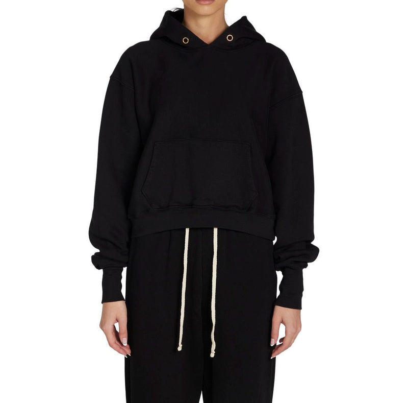 Cara Crop Hoodie - Black