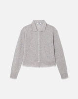 The Loose Polo Cardigan - Grey