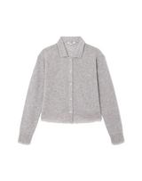 The Loose Polo Cardigan - Grey