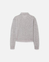 The Loose Polo Cardigan - Grey