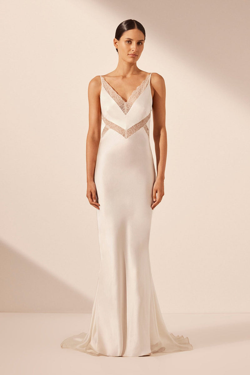 Cumulus Silk/Lace Dress - Ivory Cumulus Silk/Lace Dress - Ivory