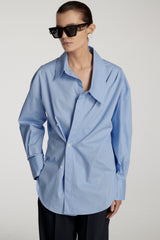 Charm Wrap Shirt - Light Blue