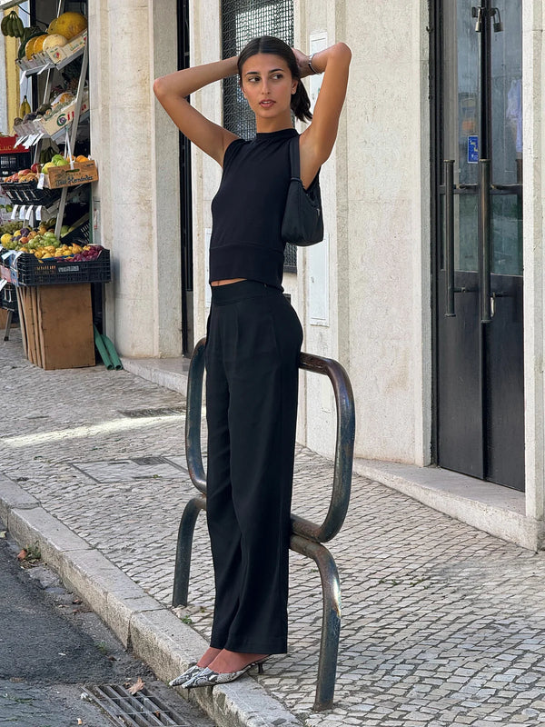 City Wide Leg Pant - Black