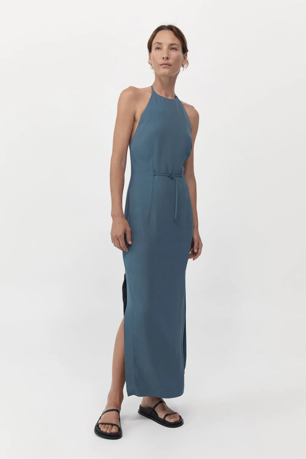 halter dress 90s | Slate Wedding Guest Look in 36D Size:6-XS DÉtails