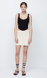 Gaia Knit Mini Skirt - Cream