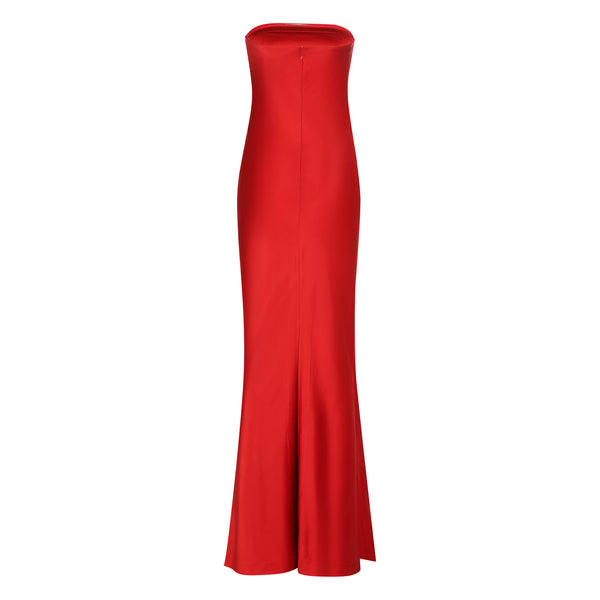 Eva Sleeveless Dress - Red Dahlia Ombre