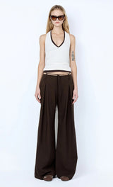 Ayla Halter Top - White - BLVD