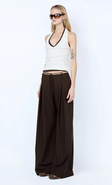 Ayla Halter Top - White - BLVD