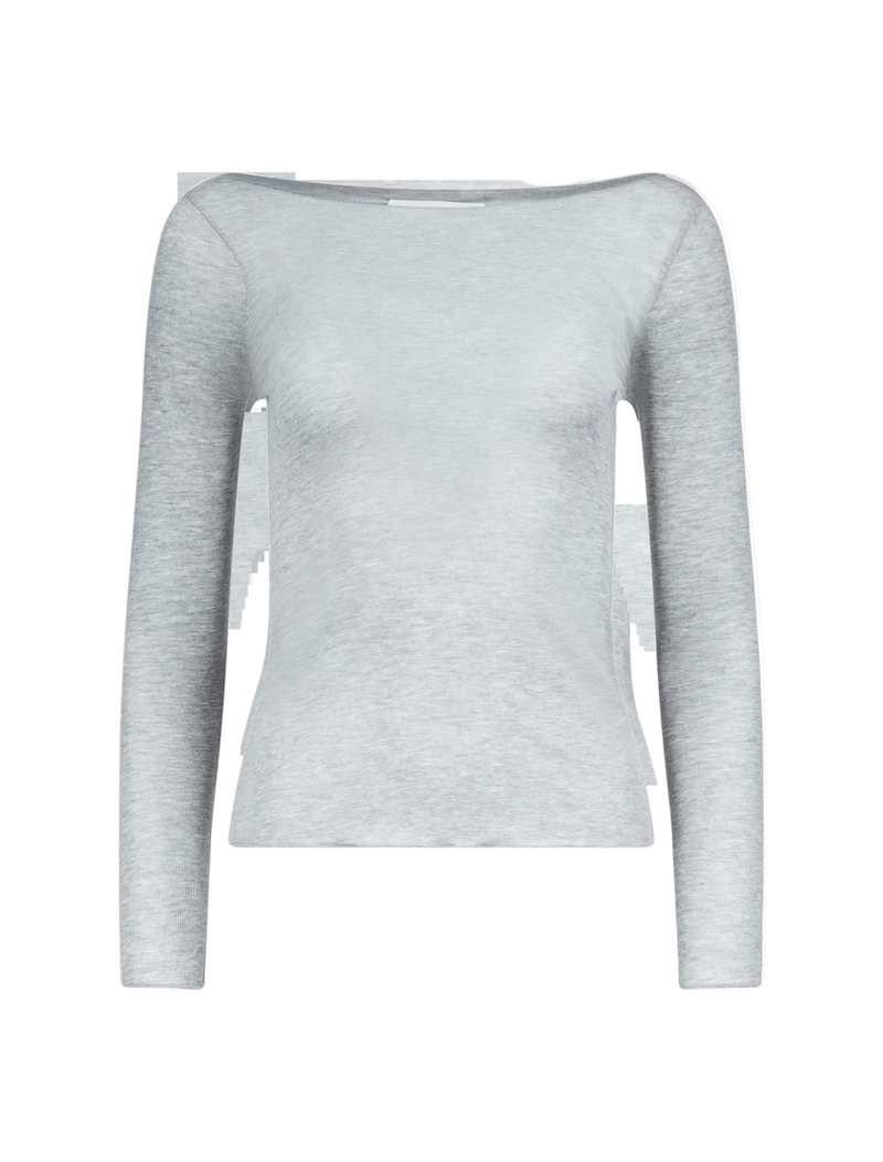Boatneck Long-Sleeve - Gray
