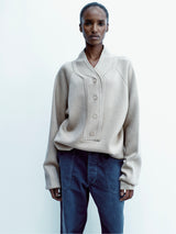 Knit Henley Sweater - Heather Gray