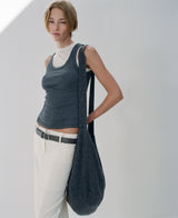 Simple High Neck Tank - Grey