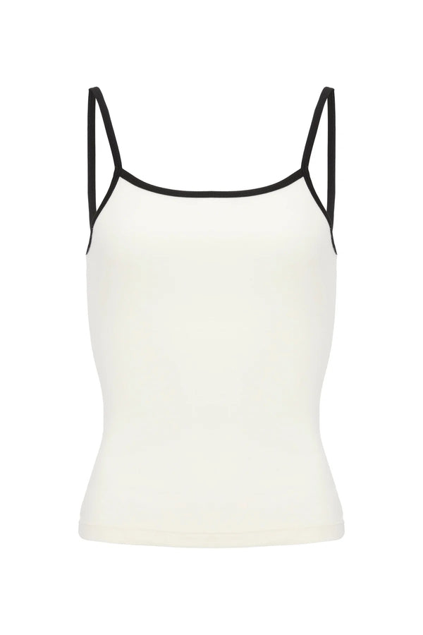 Two Tone Tank Top - White/Black