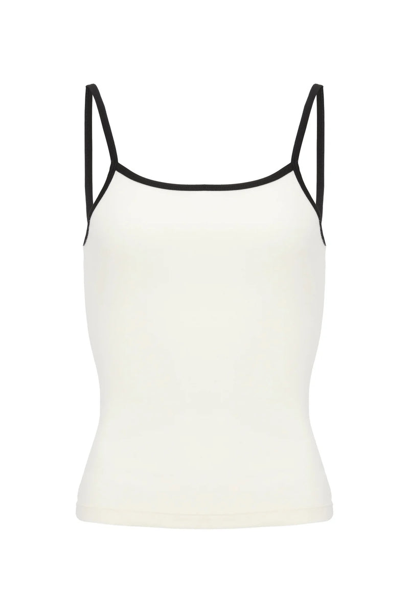 Two Tone Tank Top - White/Black