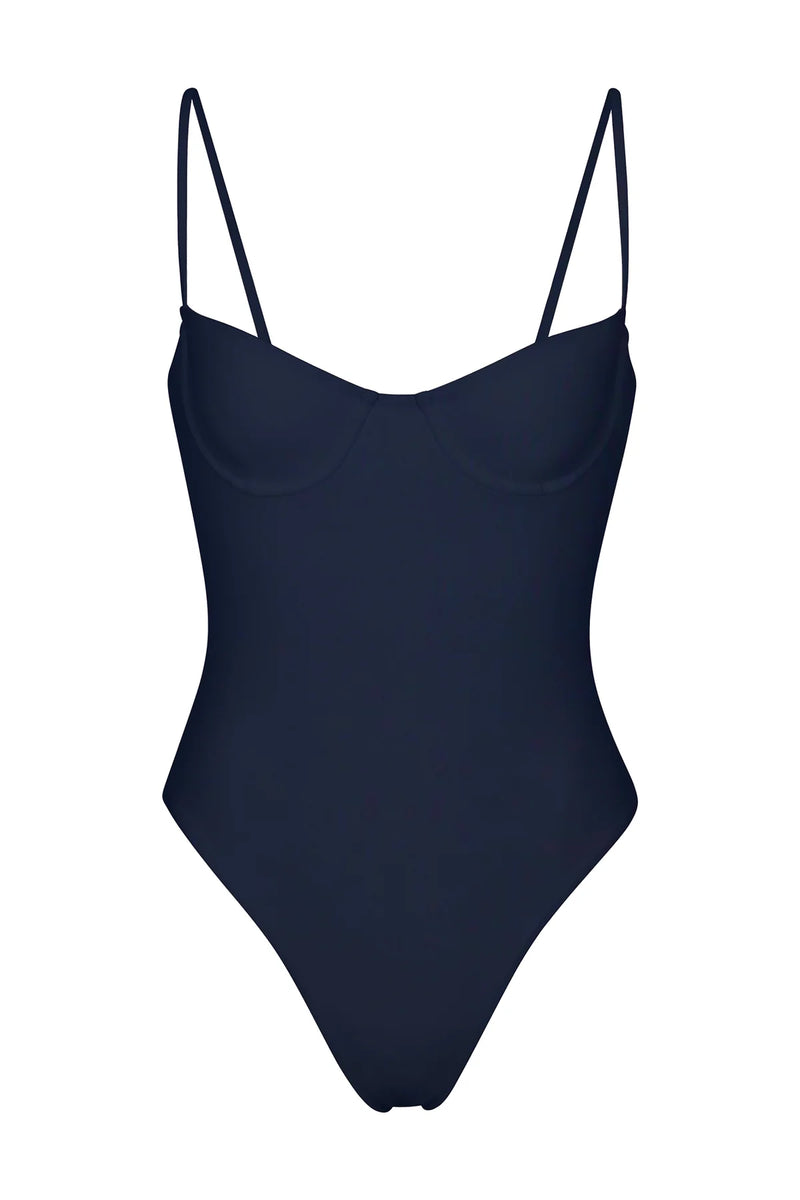 The Balconette Underwire One Piece - Navy