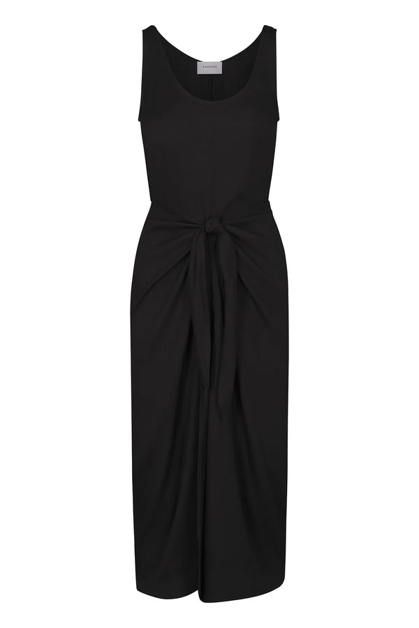 The DK Midi Wrap Dress - Black