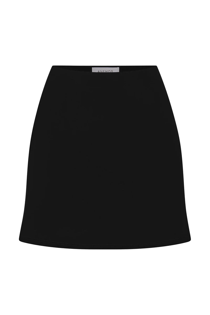 The Bias-Cut Mini Skirt - Black