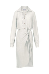 The LA Button Down Midi Dress - White