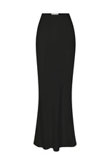 The Bias Cut Maxi Skirt - Black